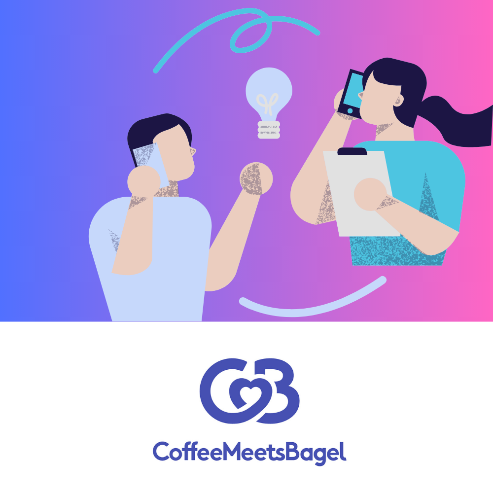 Illustration du logo de l'application de rencontres "Coffee Meets Bagel".